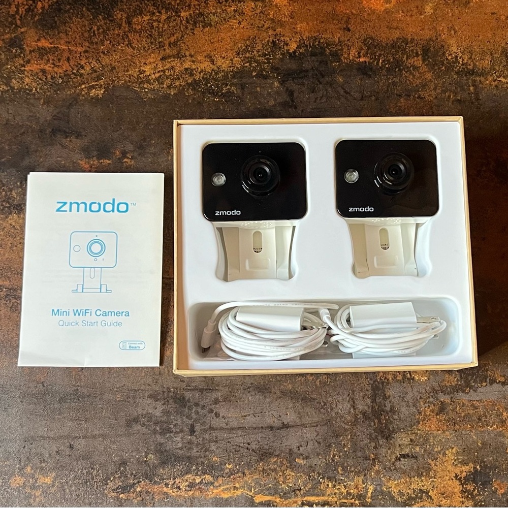 Zmodo 1080p Mini WiFi Indoor Camera: Motion Sensor, Audio, Night Vision (2 Pack)